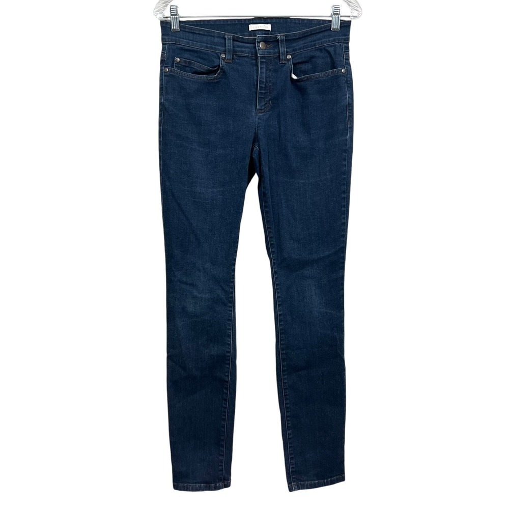 Eileen Fisher Womens Jeans Slim Leg Stretch 5 Pocket Blue Wash Size 6*
